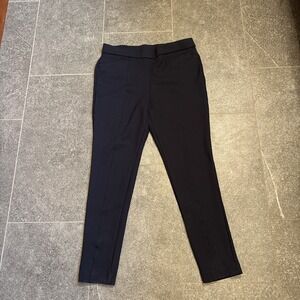 Anne Klein Women's Stretch Viscose Slim Ankle Navy Blue Size 12 Pants Office